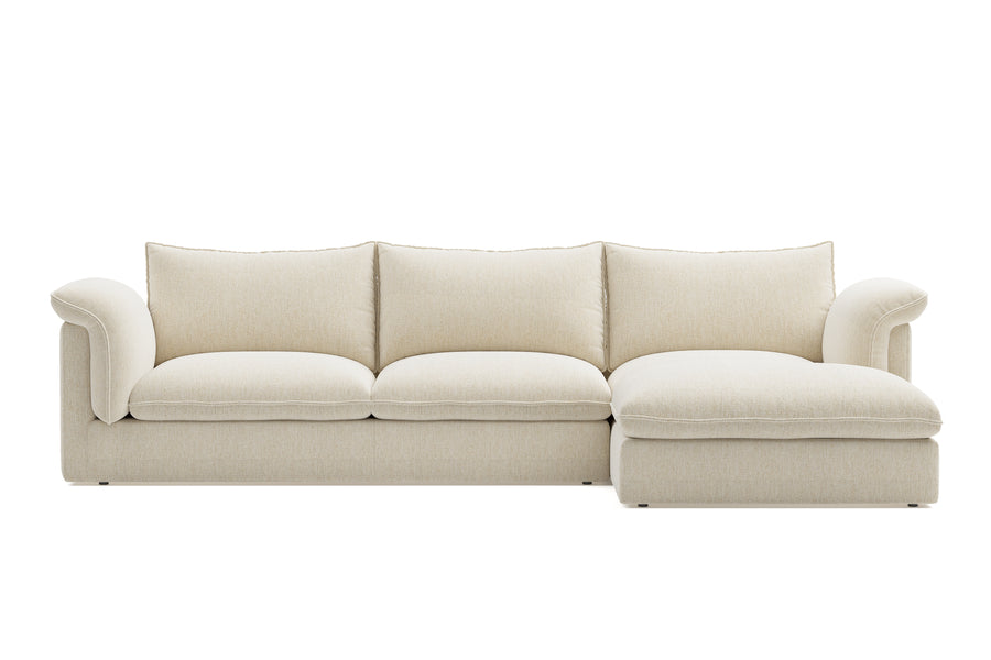 Valencia Frederick Fabric Modular Lounge, Three Seats With Right Chaise, Beige