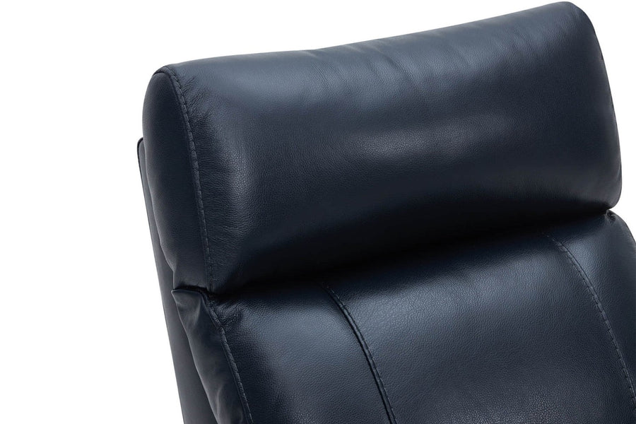 Valencia Dayna Top Grain Leather Power Swivel Glider Recline Chair, Navy Blue