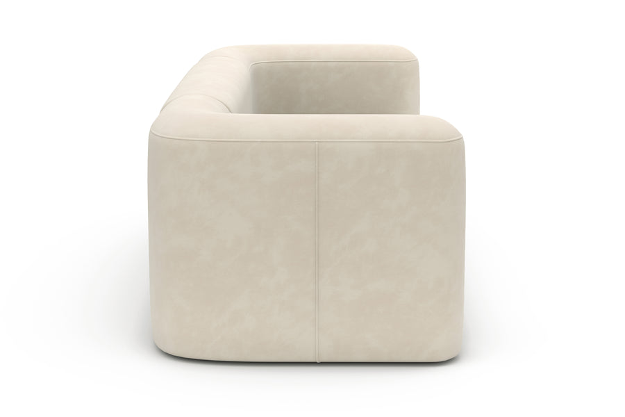 Valencia Jordyn Velvet Fabric Three Seats Lounge, Beige