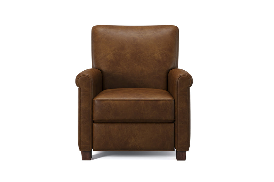 Valencia Terrance Top Grain Leather Recliner Chair, Chocolate