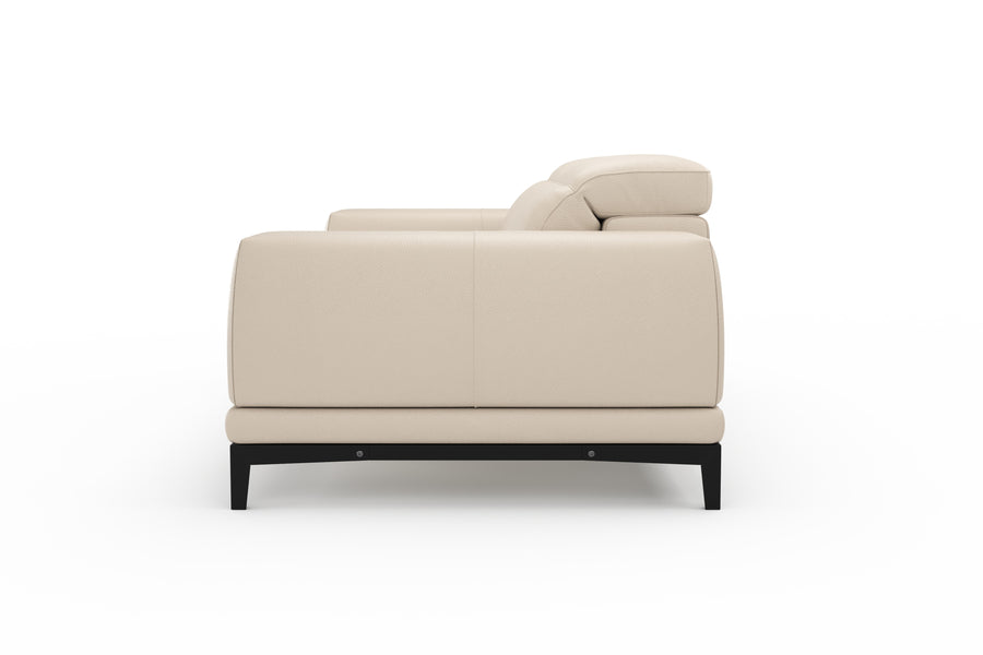 Valencia Valletta Top Grain Leather Loveseat Lounge, Rose Beige