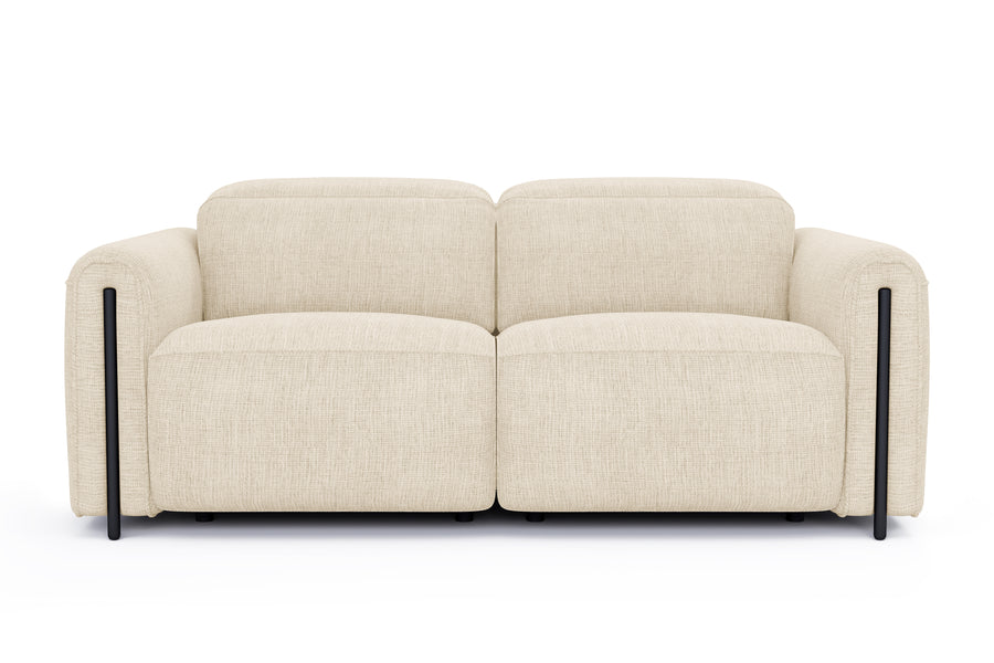 Valencia Octavia Fabric Dual Reclining Cloud Loveseat Lounge, Beige