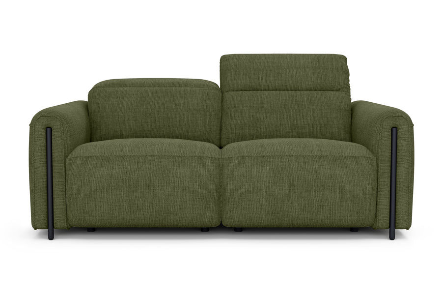 Valencia Octavia Fabric Dual Reclining Cloud Loveseat Lounge, Olive Green