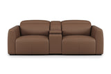 Carmen Leather Dual Recliner Lounge with Console
