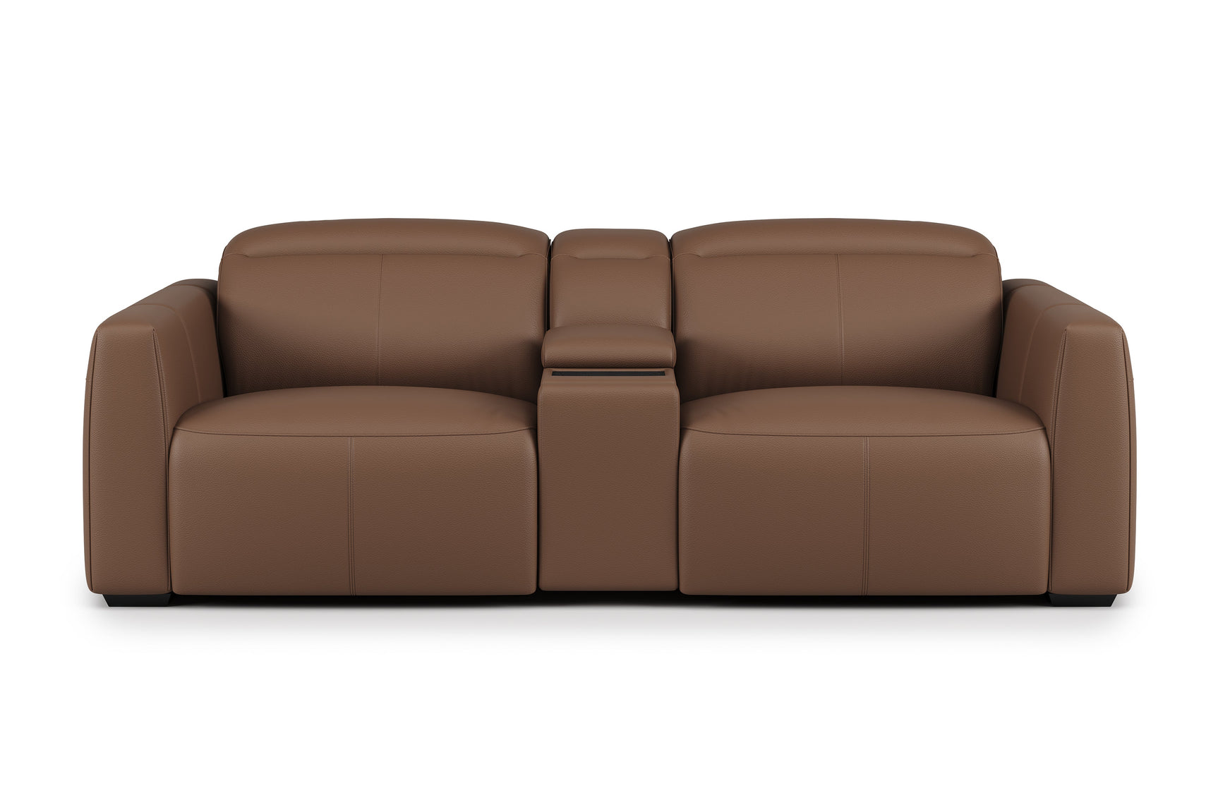 Carmen Leather Dual Recliner Lounge with Console