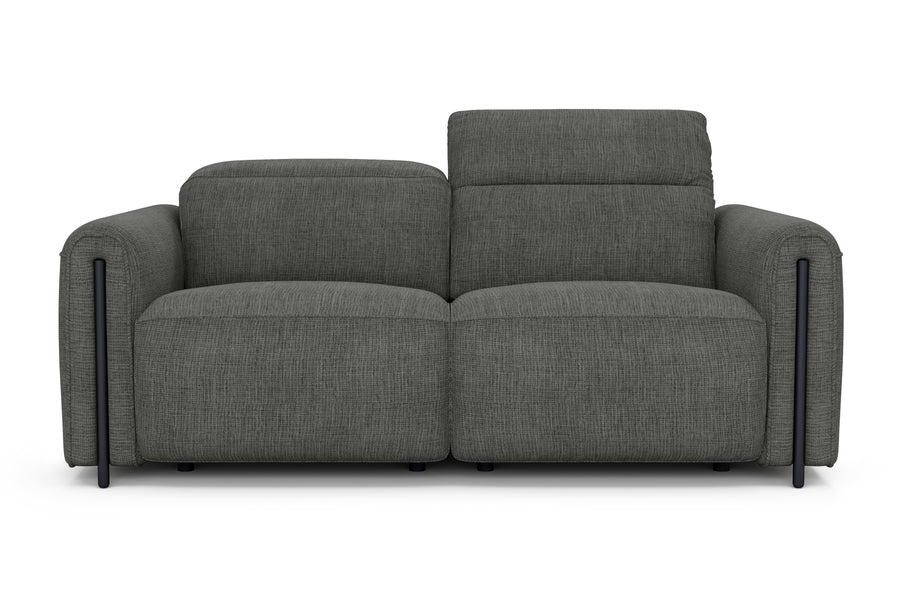 Valencia Octavia Fabric Dual Reclining Cloud Loveseat Lounge, Dark Grey