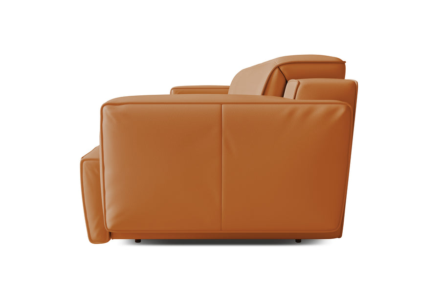 Valencia Valentina Leather Three Seats Recliner Lounge, Cognac