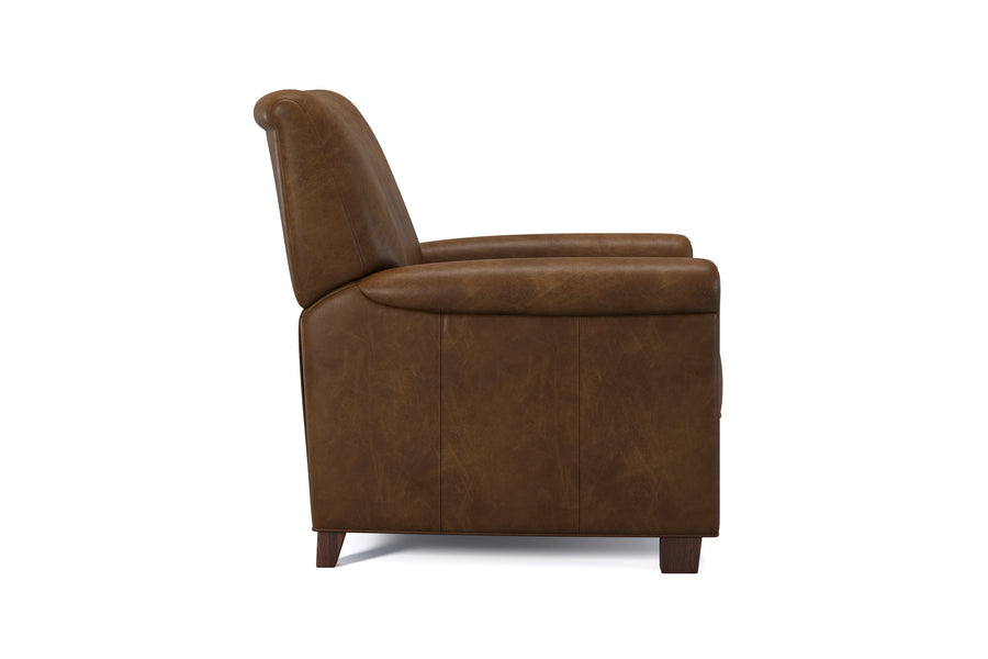 Valencia Terrance Top Grain Leather Recliner Chair, Chocolate