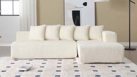 Alexus Corduroy Fabric Sectional Lounge