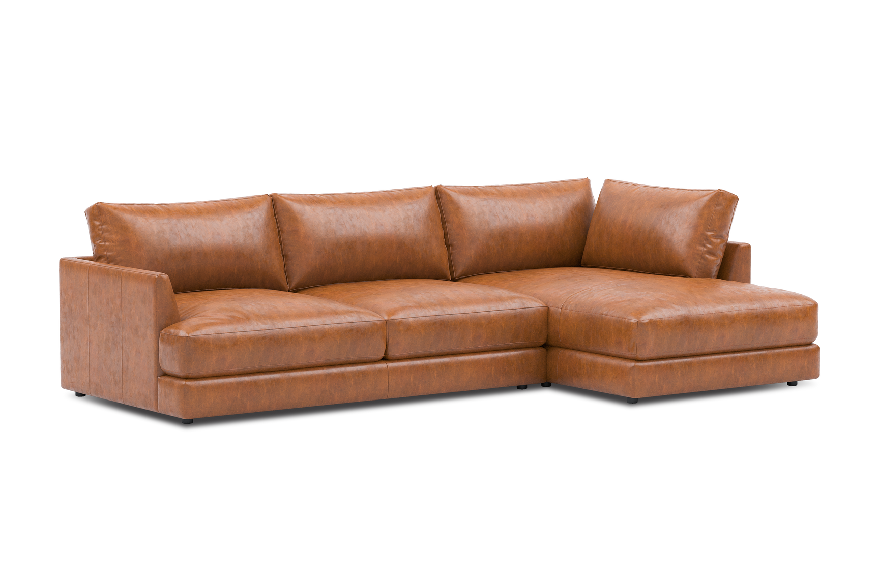 Serena Leather Sectional Lounge