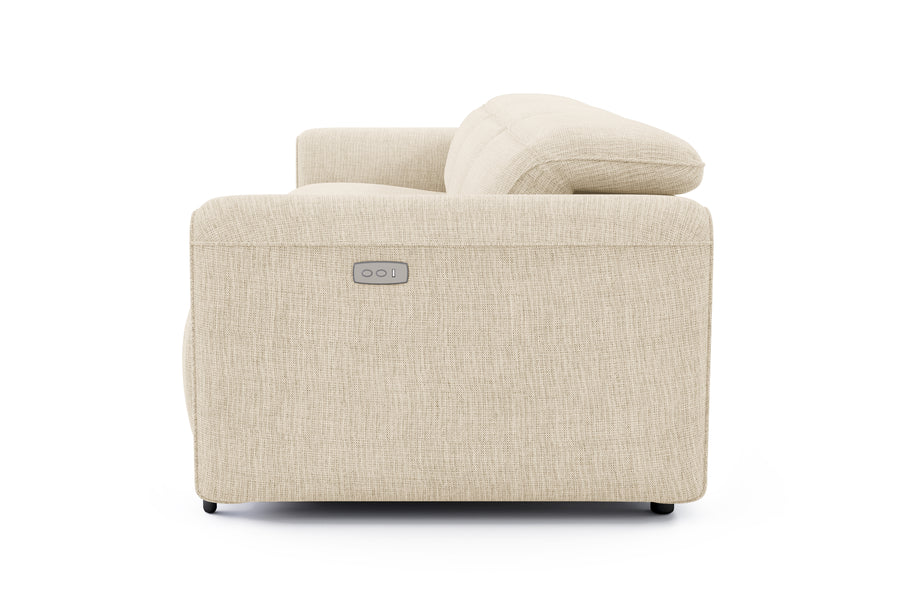 Valencia Octavia Fabric Dual Reclining Cloud Three Seats Lounge, Beige