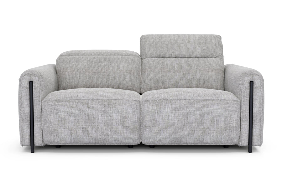 Valencia Octavia Fabric Dual Reclining Cloud Loveseat Lounge, Light Grey