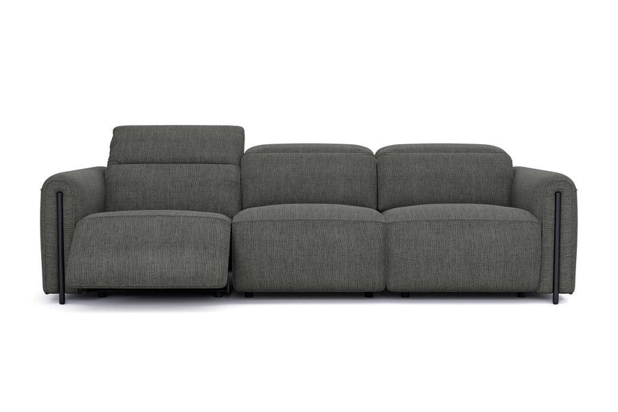 Valencia Octavia Fabric Dual Reclining Cloud Three Seats Lounge, Dark Grey