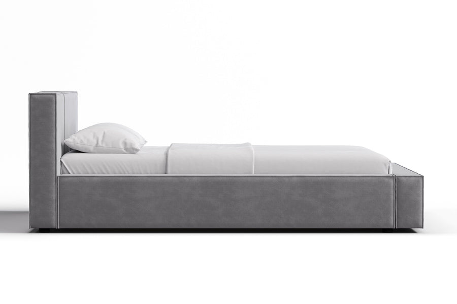 Valencia Luisa Fabric King Bed Frame, Grey Color