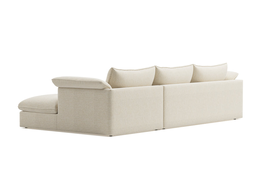 Valencia Frederick Fabric Modular Lounge, Three Seats With Right Chaise, Beige