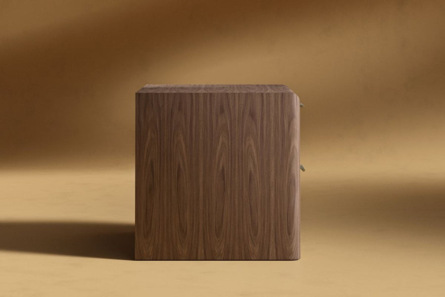 Valencia Alder Walnut Veneer Nightstand, Walnut