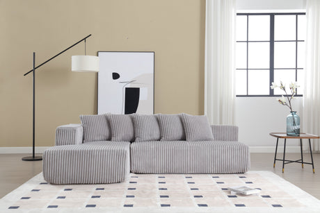 Alexus Corduroy Fabric Sectional Lounge