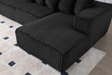 Alexus Corduroy Fabric Sectional Lounge