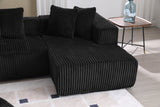 Alexus Corduroy Fabric Sectional Lounge