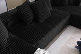 Alexus Corduroy Fabric Sectional Lounge