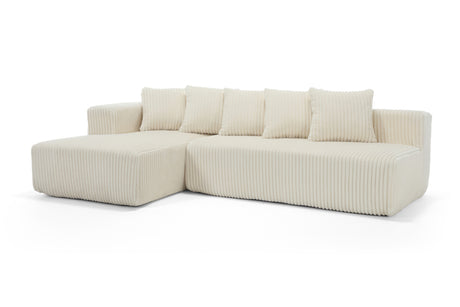 Alexus Corduroy Fabric Sectional Lounge