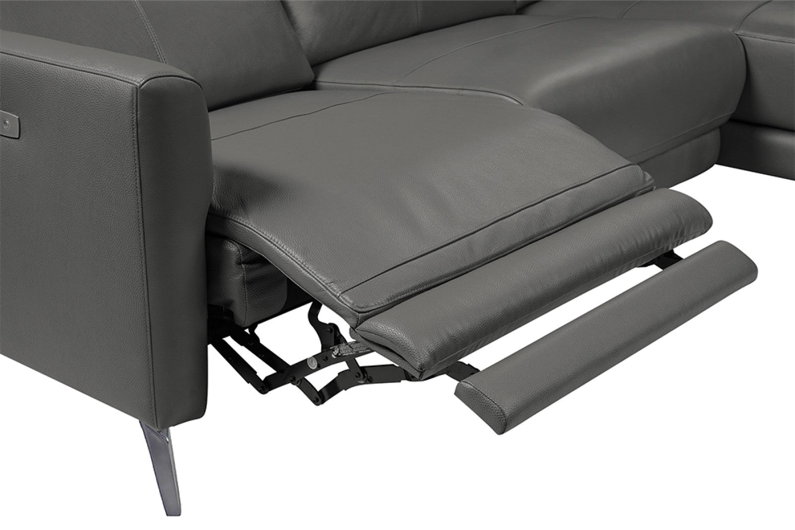 Andria Leather Reclining Sectional Lounge