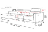 Andria Leather Reclining Sectional Lounge