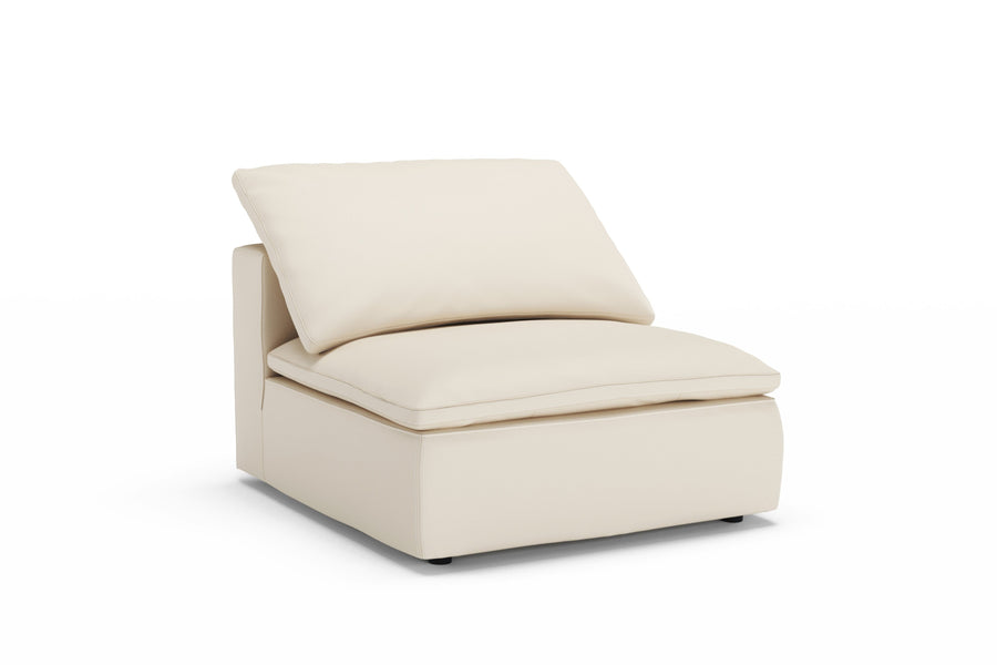Valencia Claire Full-Aniline Leather Loveseat Cloud Feel Lounge, Beige