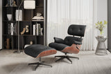 Armoni Eames Replica Leather Chair & Ottoman