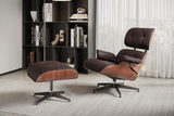 Armoni Eames Replica Leather Chair & Ottoman