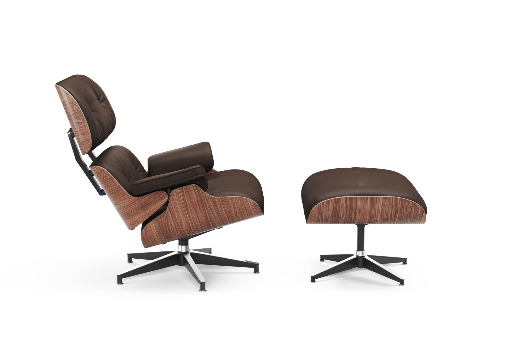 Armoni Eames Replica Leather Chair & Ottoman