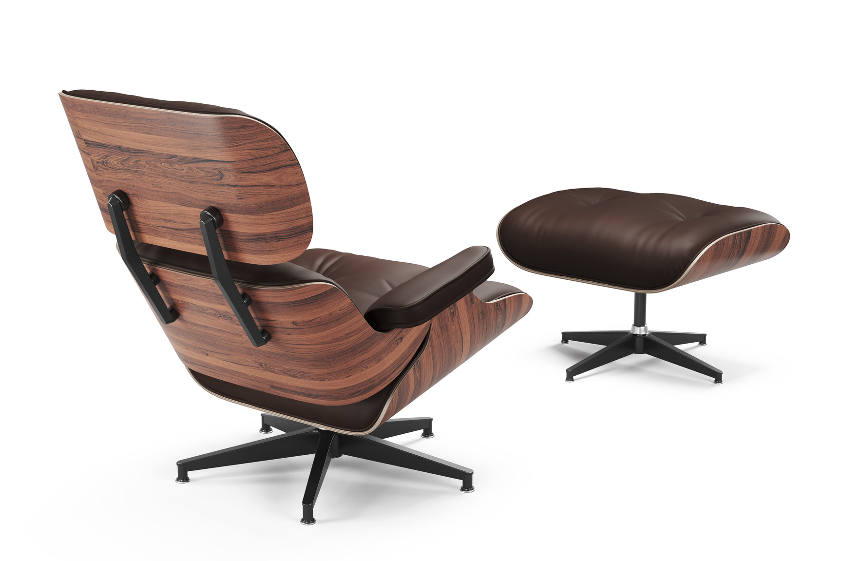 Armoni Eames Replica Leather Chair & Ottoman