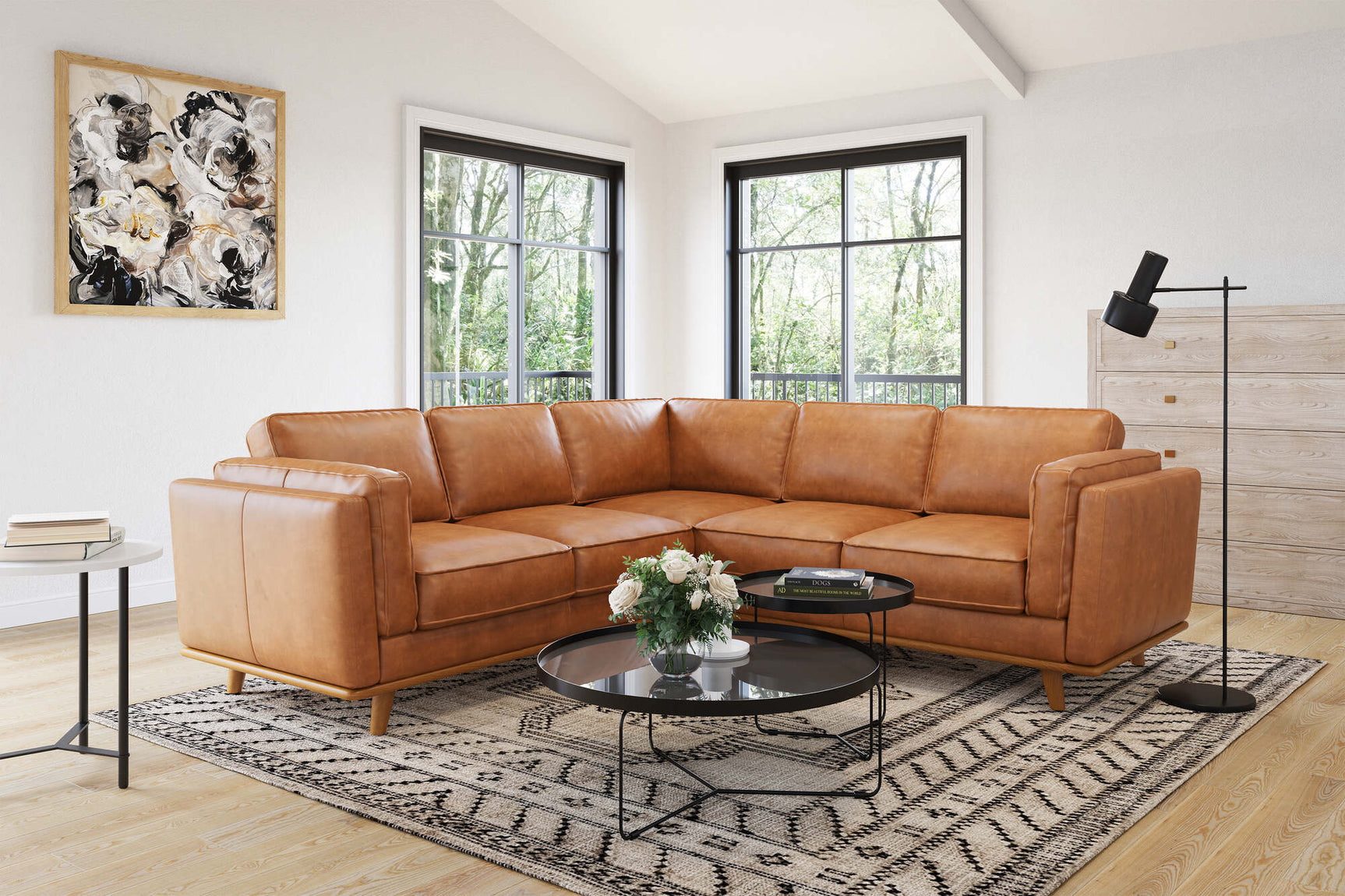 Artisan Leather Corner Sectional Lounge