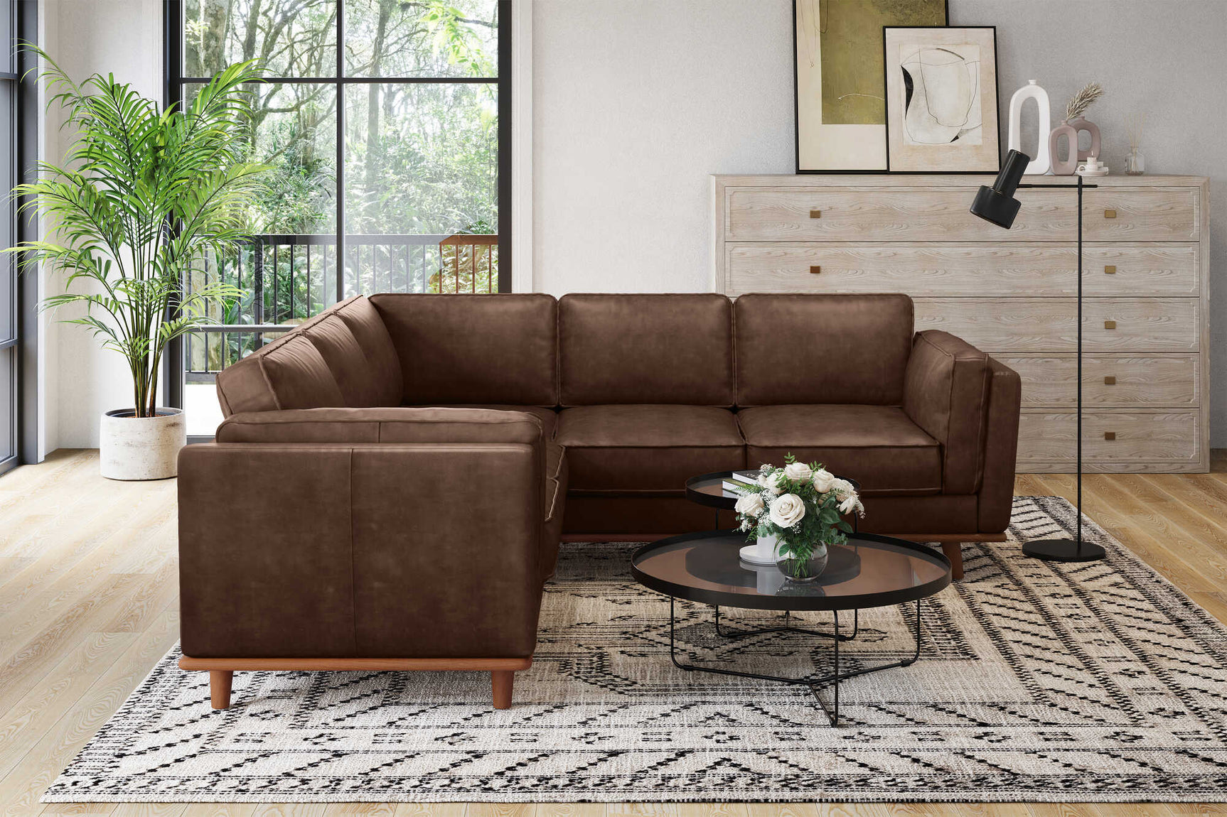 Artisan Leather Corner Sectional Lounge