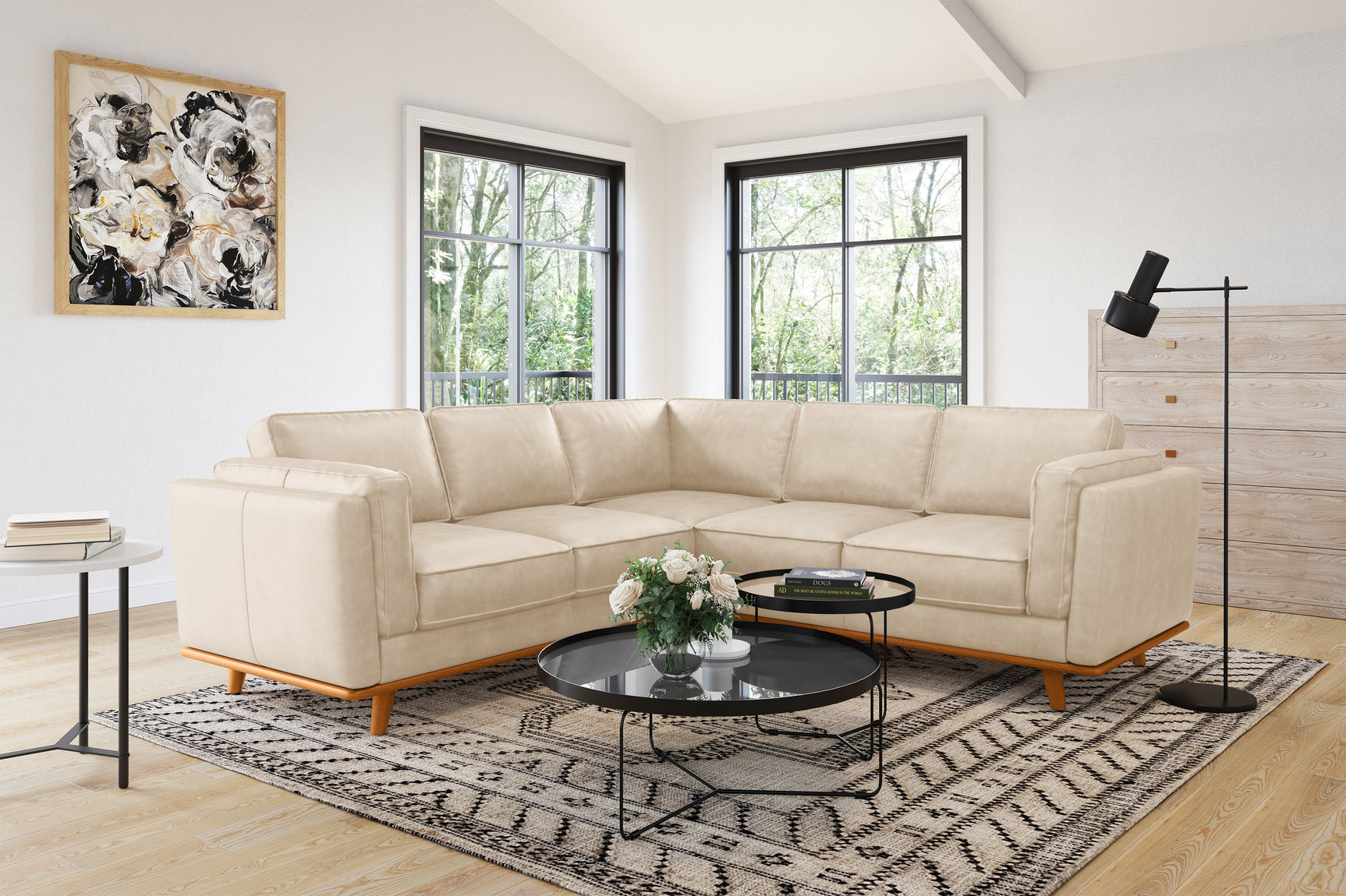 Artisan Leather Corner Sectional Lounge