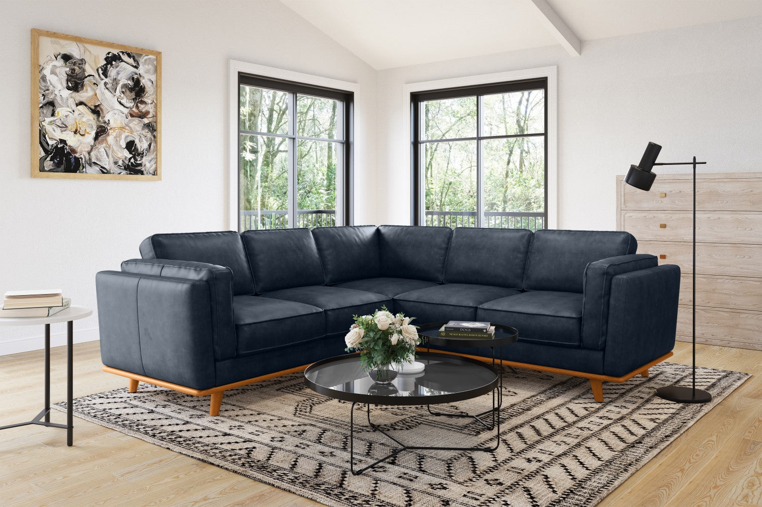 Artisan Leather Corner Sectional Lounge