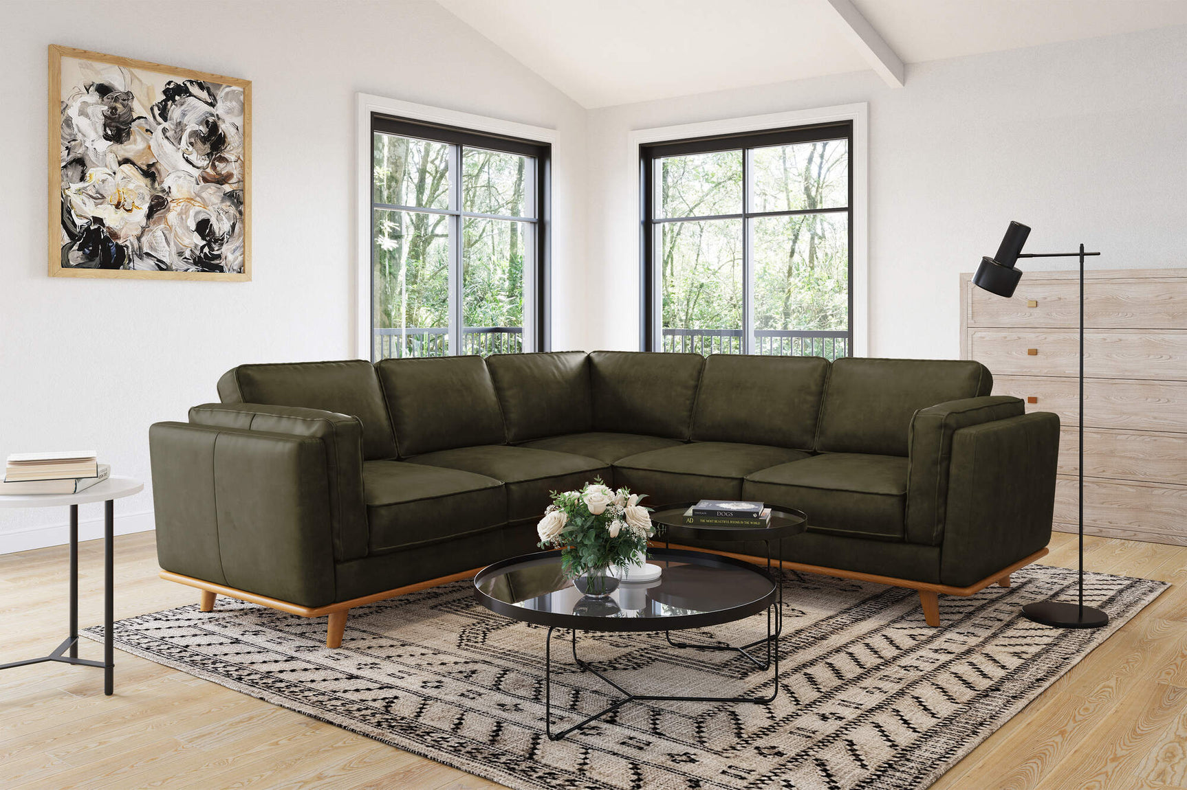 Artisan Leather Corner Sectional Lounge