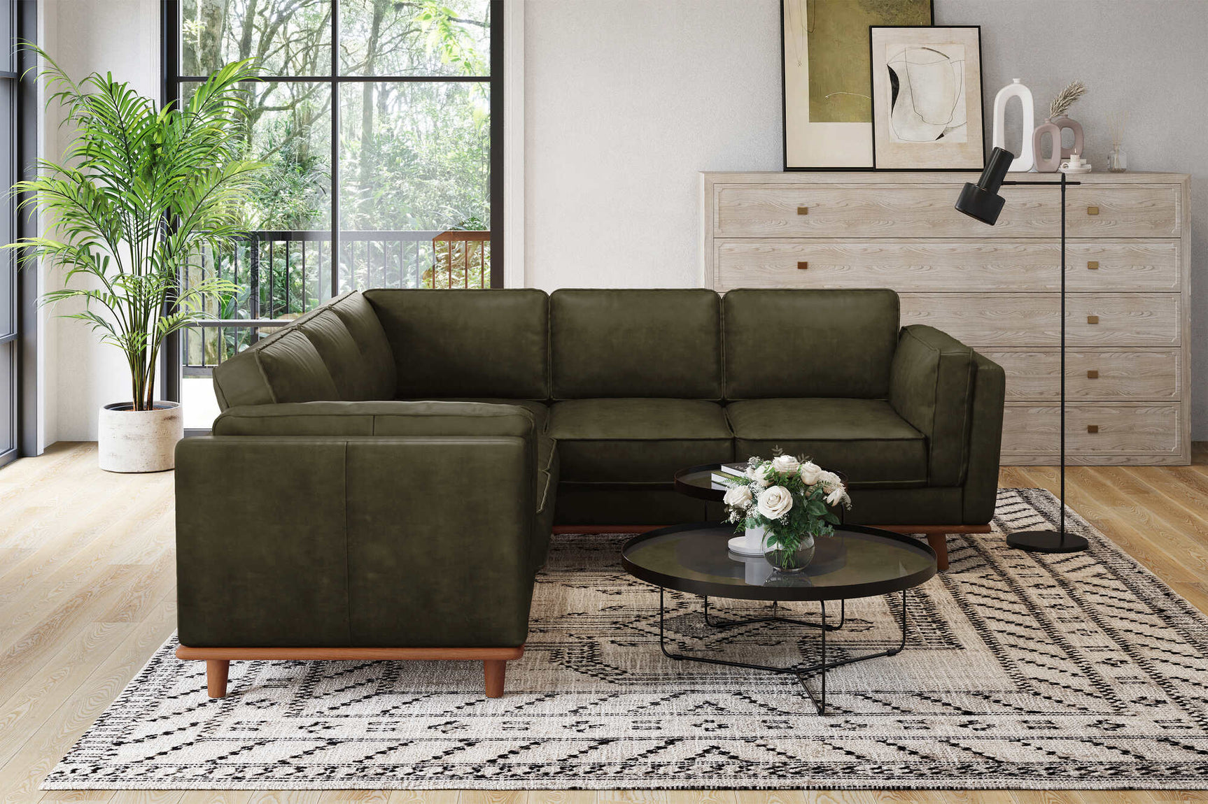 Artisan Leather Corner Sectional Lounge