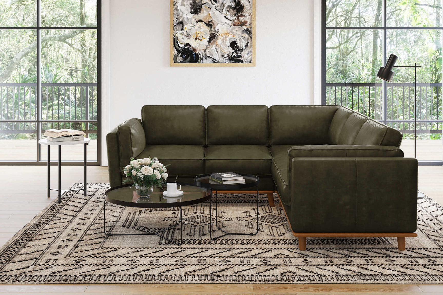 Artisan Leather Corner Sectional Lounge