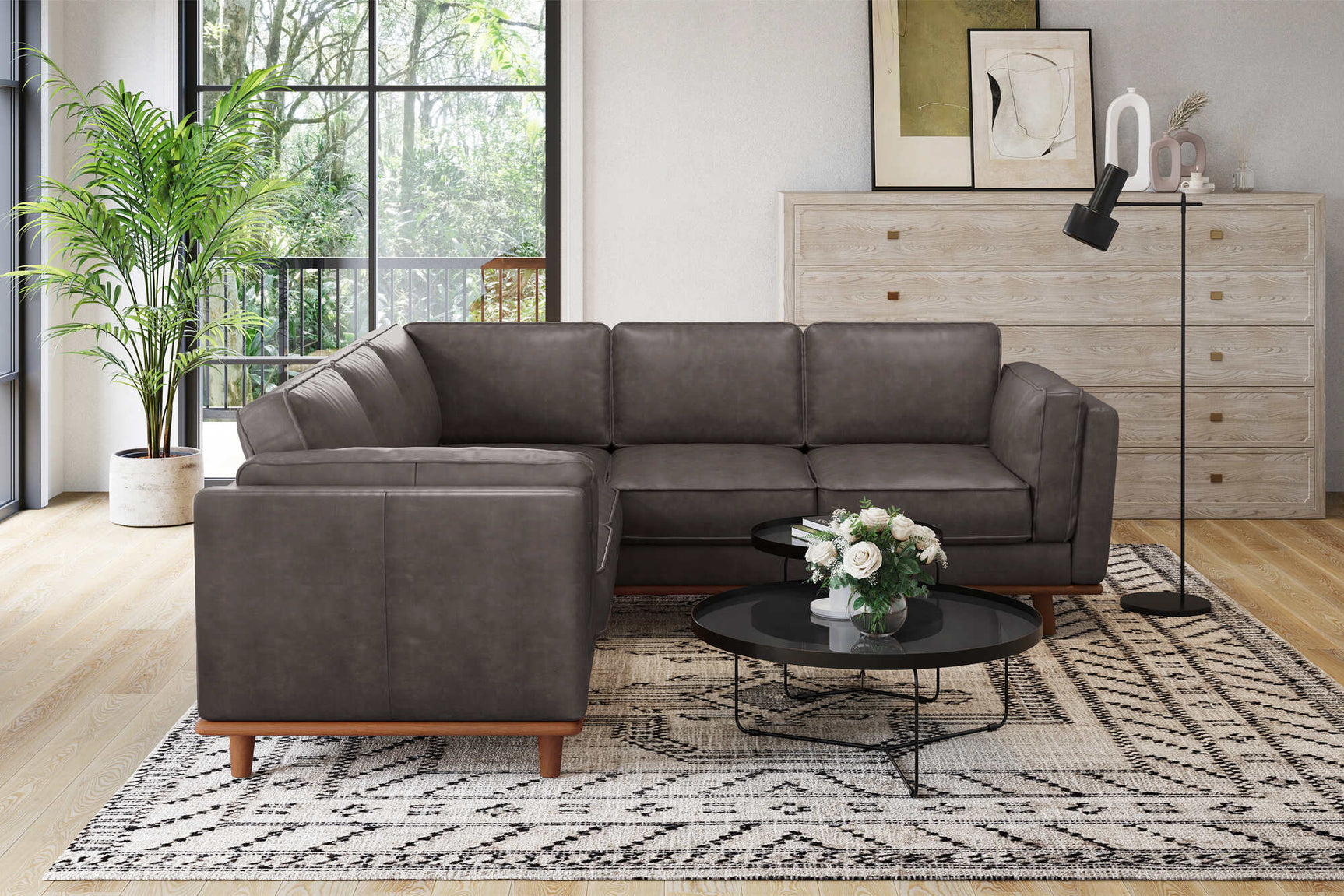 Artisan Leather Corner Sectional Lounge