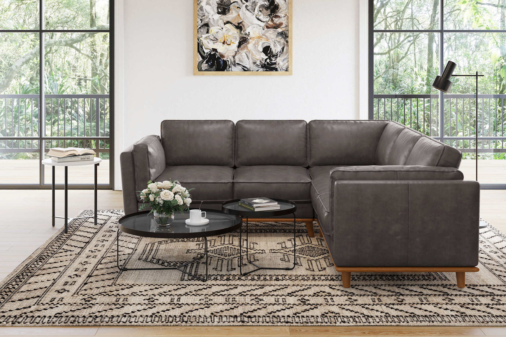 Artisan Leather Corner Sectional Lounge