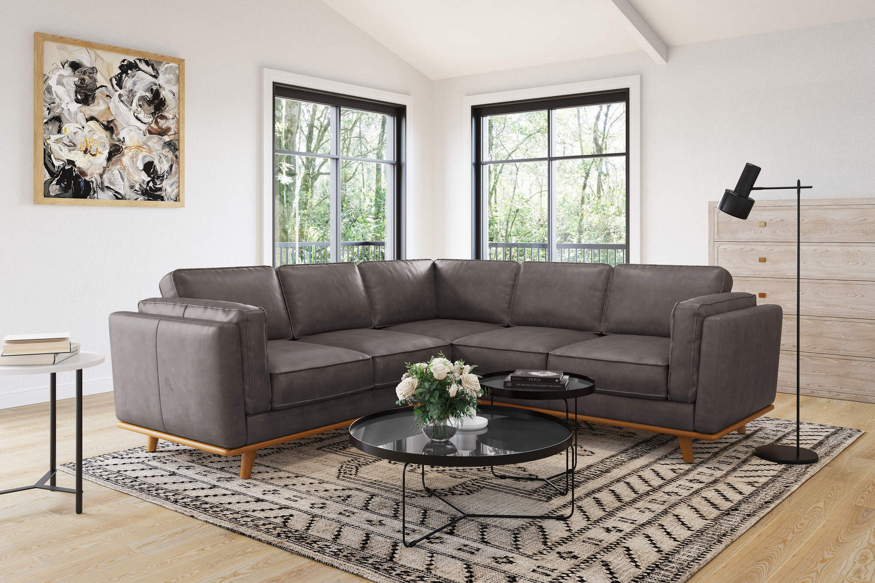 Artisan Leather Corner Sectional Lounge