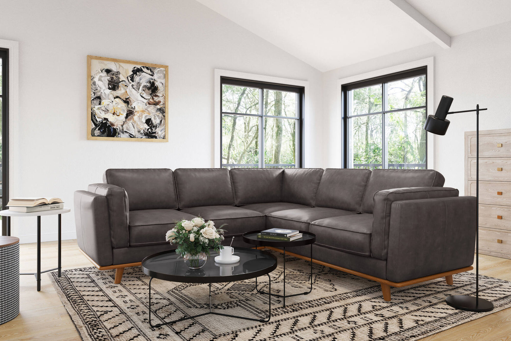 Artisan Leather Corner Sectional Lounge