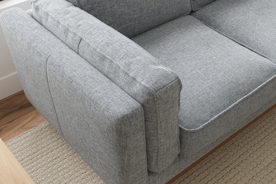 Valencia Artisan Swiss Linen Three Seats Lounge, Grey Color