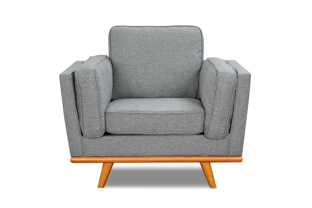 Valencia Artisan Swiss Linen Accent Chair, Grey Color