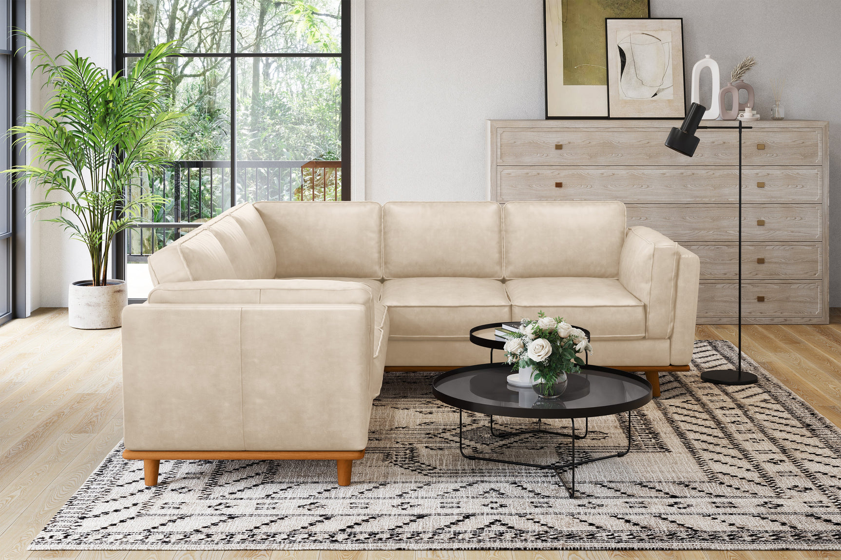 Artisan Leather Corner Sectional Lounge