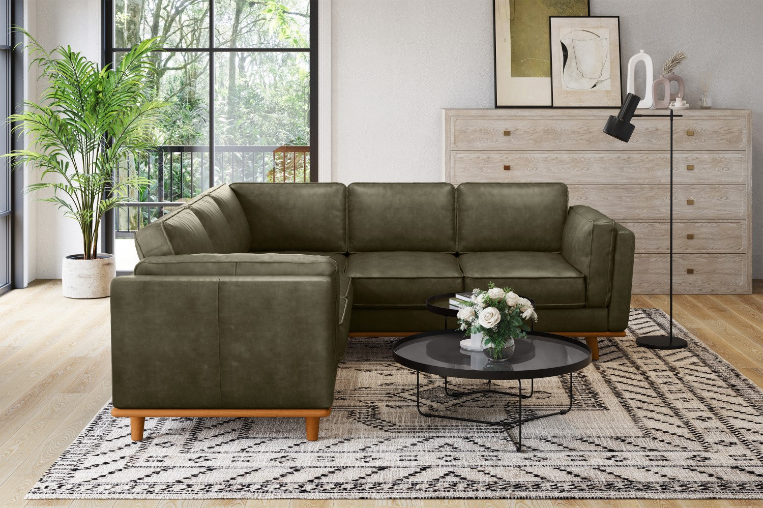 Artisan Leather Corner Sectional Lounge
