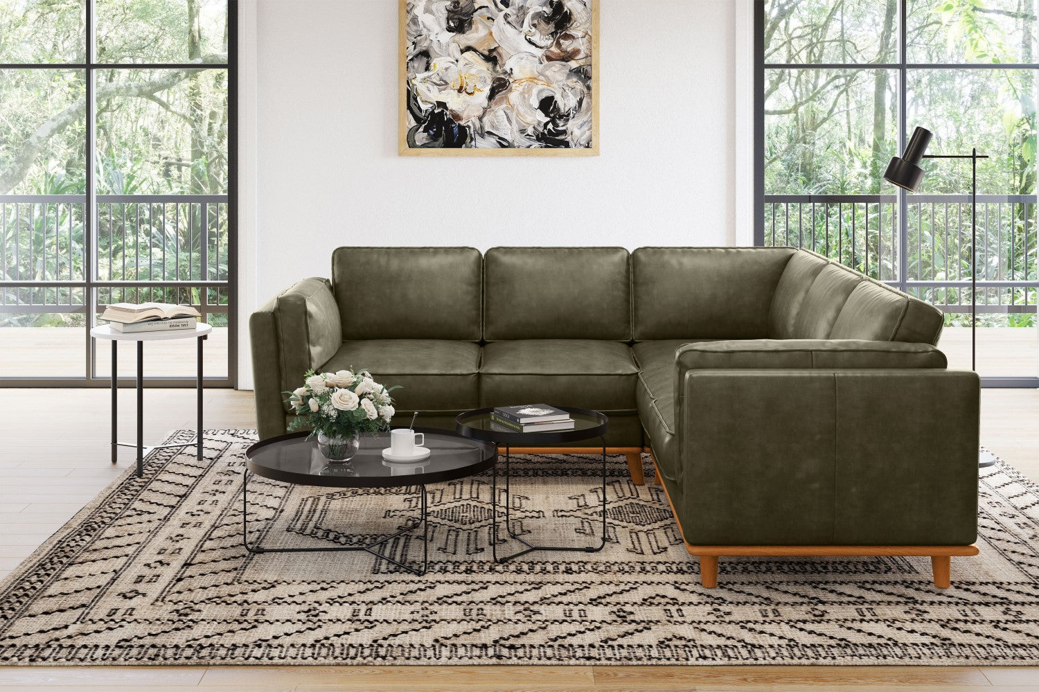 Artisan Leather Corner Sectional Lounge