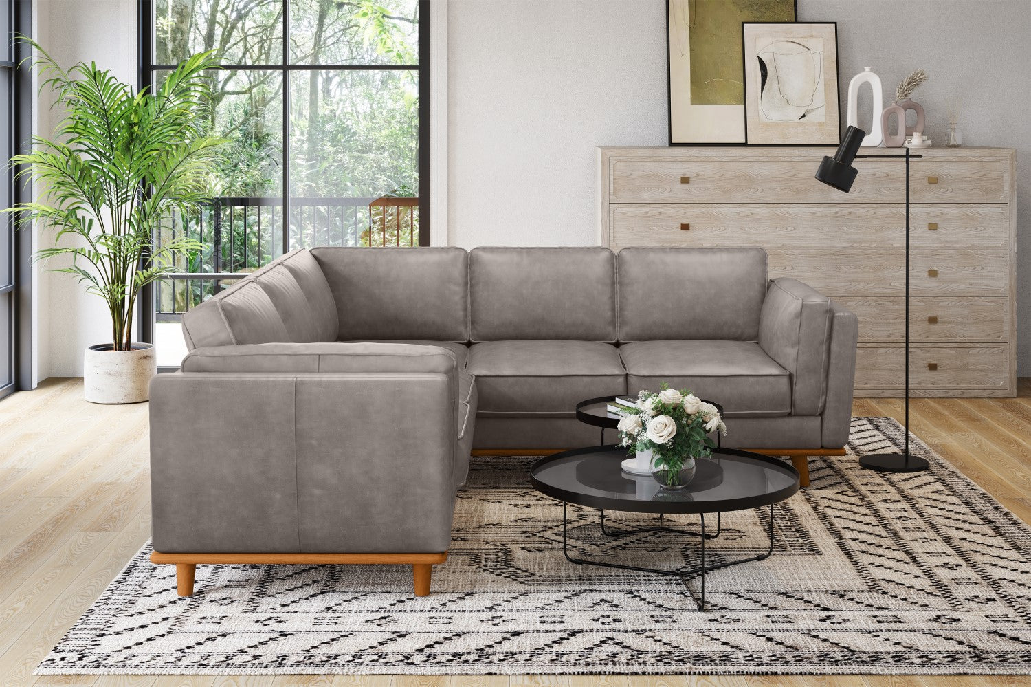 Artisan Leather Corner Sectional Lounge