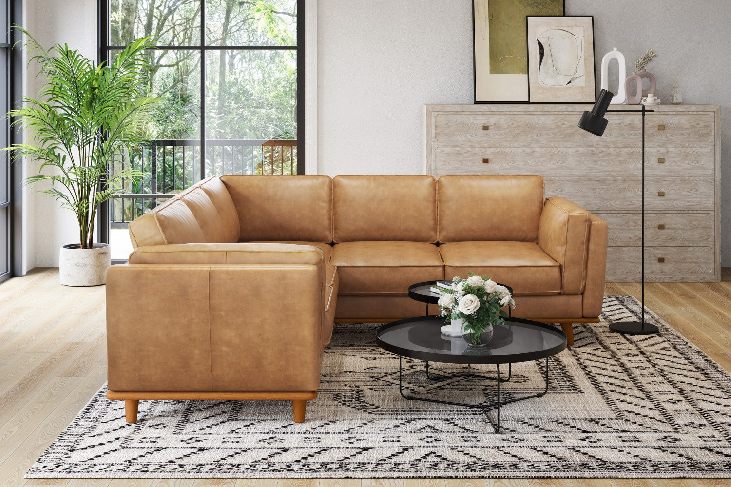 Artisan Leather Corner Sectional Lounge
